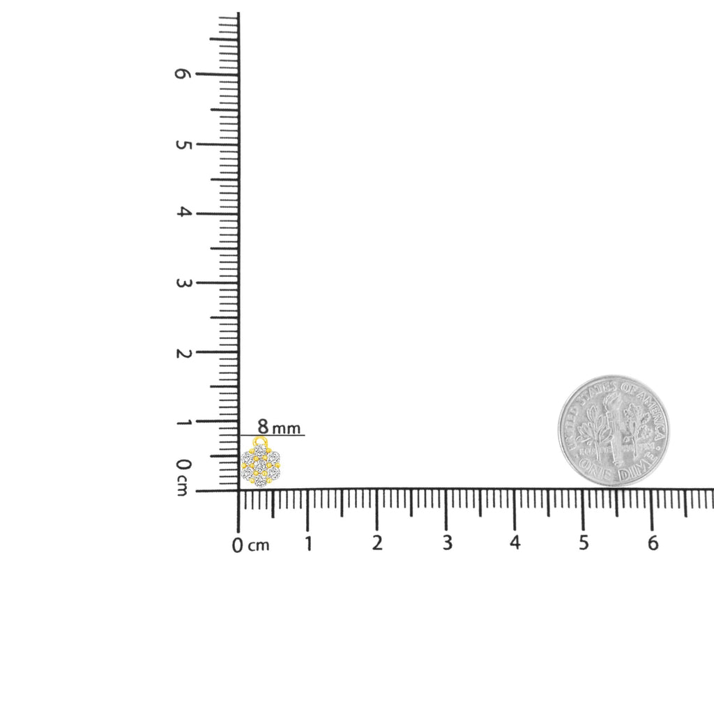 14K Yellow Gold 1/2 Cttw Prong Set, Round-Cut 7 Stone Diamond Flower